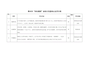 衢州市“特色菌园”省级示范基地认定评分表.docx