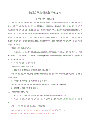 班级常规管理量化考核方案.docx