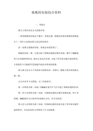 最新整理《夜晚的实验》综合资料.docx