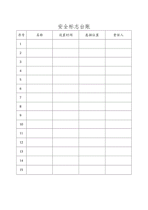 安全标志台账.docx