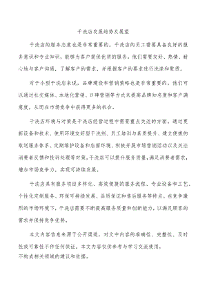 干洗店发展趋势及展望.docx
