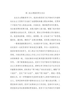 第二批主题教育研讨发言.docx