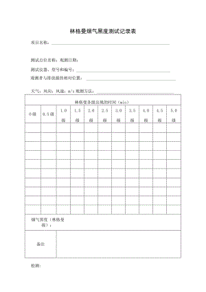 林格曼烟气黑度测试记录表.docx