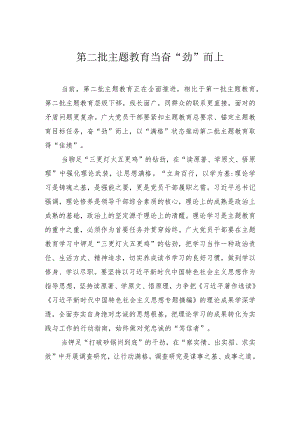 第二批主题教育当奋“劲”而上.docx
