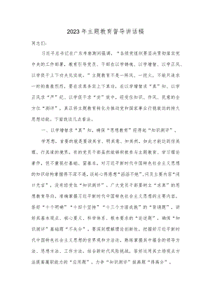 2023年主题教育督导讲话稿.docx