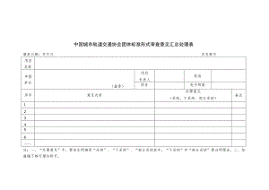 模板39.中国城市轨道交通协会团体标准形式审查意见汇总处理表.docx
