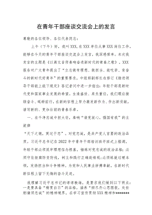在青年干部座谈交流会上的发言.docx