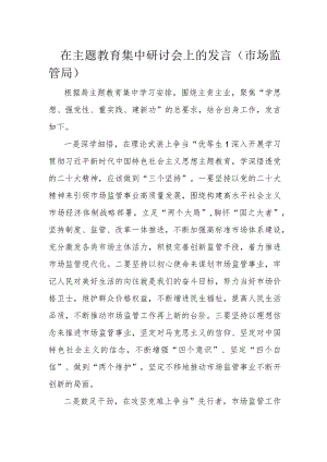 在主题教育集中研讨会上的发言.docx