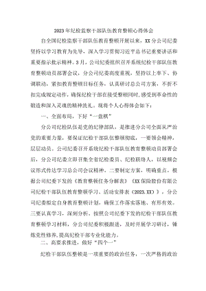 机关事业单位2023年纪检监察干部队伍教育整顿个人心得体会 （8份）.docx
