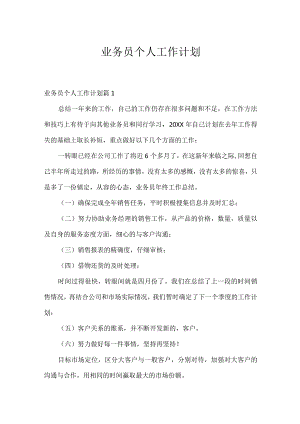 业务员个人工作计划.docx