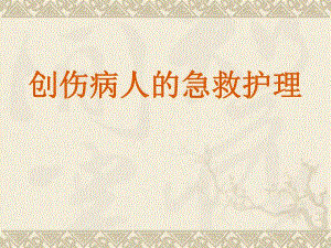 创伤病人的急救护理.ppt