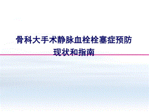 骨科大手术静脉血.ppt