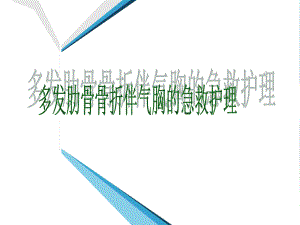 肋骨骨折伴气胸的急救护理22.ppt.ppt