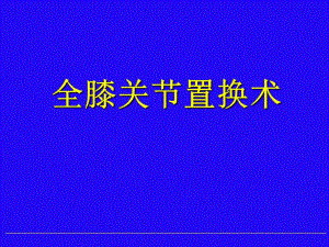 全膝关节置换PPT幻灯片.ppt