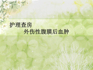 外伤性腹膜后血肿的护理查房.ppt