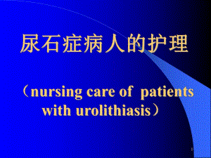 泌尿系结石病人护理.ppt