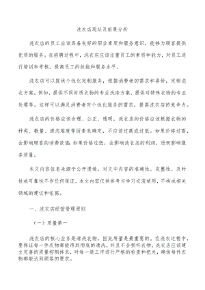 洗衣店现状及前景分析.docx