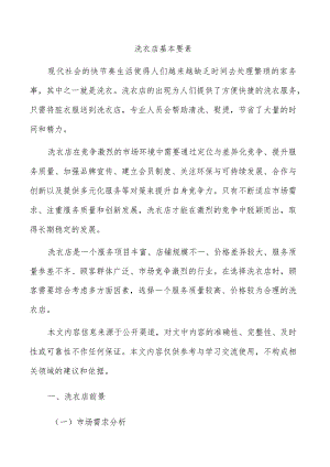 洗衣店基本要素.docx