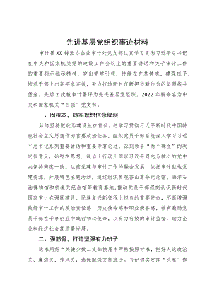 审计系统党支部先进基层党组织事迹材料.docx
