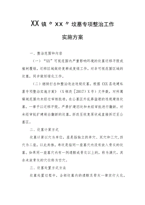 XX镇坟墓专项整治工作实施方案.docx