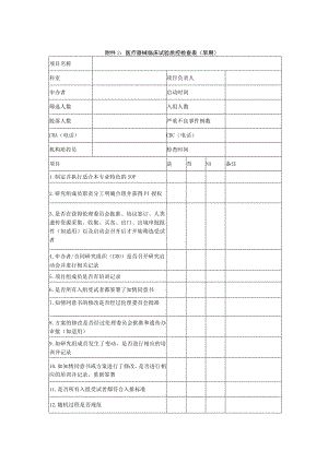 医疗器械临床试验质控检查表早期.docx
