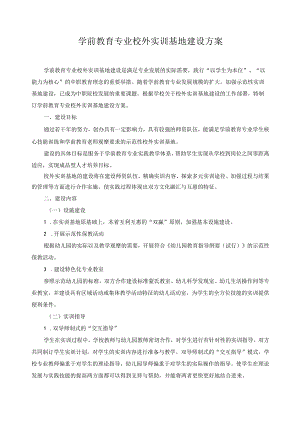 学前教育专业校外实训基地建设方案.docx