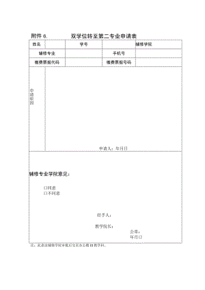 双学位转至第二专业申请表.docx