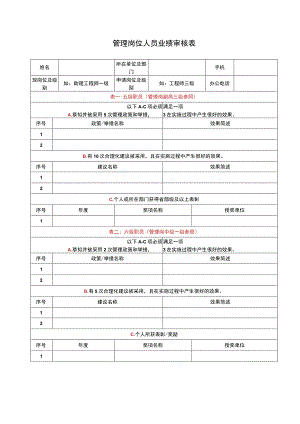 管理岗位人员业绩审核表.docx