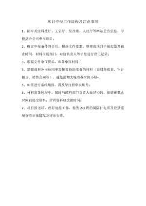 项目申报工作流程及注意事项.docx