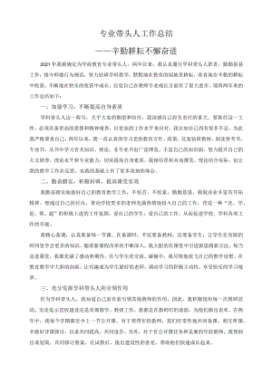 专业带头人工作总结.docx
