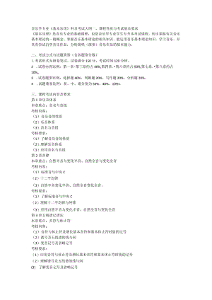 音乐学专业《基本乐理》科目考试大纲.docx