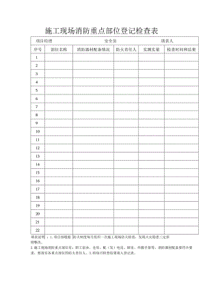 施工现场消防重点部位登记检查表.docx