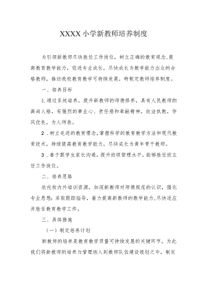小学新教师培养制度.docx