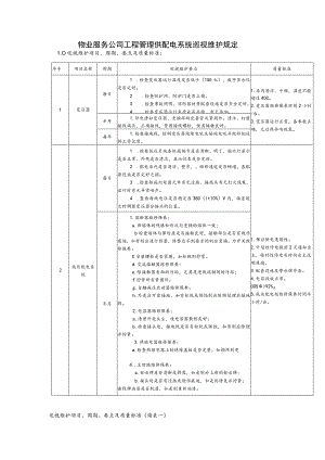 物业服务公司工程管理供配电系统巡视维护规定.docx