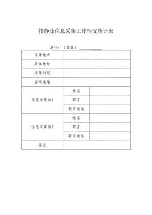 指静脉信息采集工作情况统计表.docx