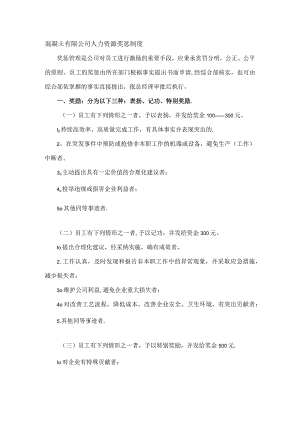 混凝土有限公司人力资源奖惩制度.docx