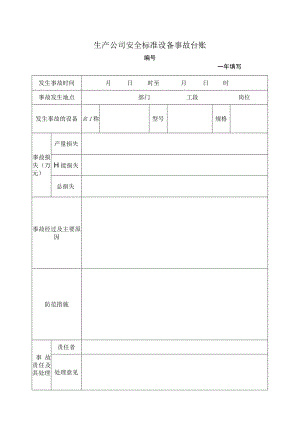 生产公司安全标准设备事故台账.docx