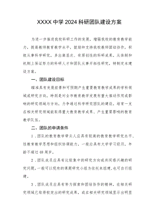 中学2024科研团队建设方案.docx