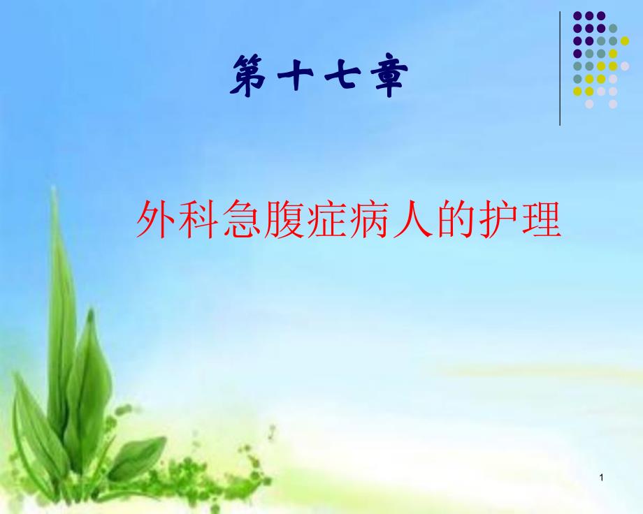 第17章 外科急腹症病人的护理.ppt_第1页