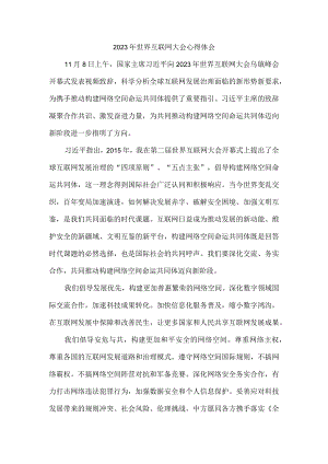 2023年世界互联网大会心得体会.docx