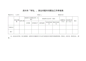 资兴市“学位”突出问题专项整治工作季报表.docx