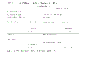 阜平县财政扶贫资金四方联签单样表.docx