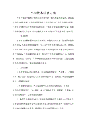 小学校本研修方案.docx