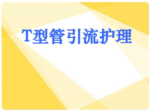 T型管的临床应用及护理.ppt