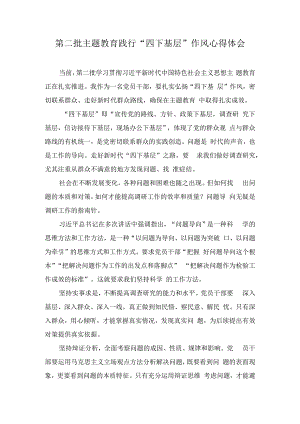 第二批主题教育践行“四下基层”作风心得体会（3篇）.docx