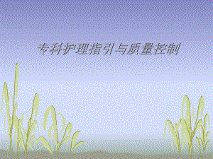 专科护理指引与质量控制.ppt