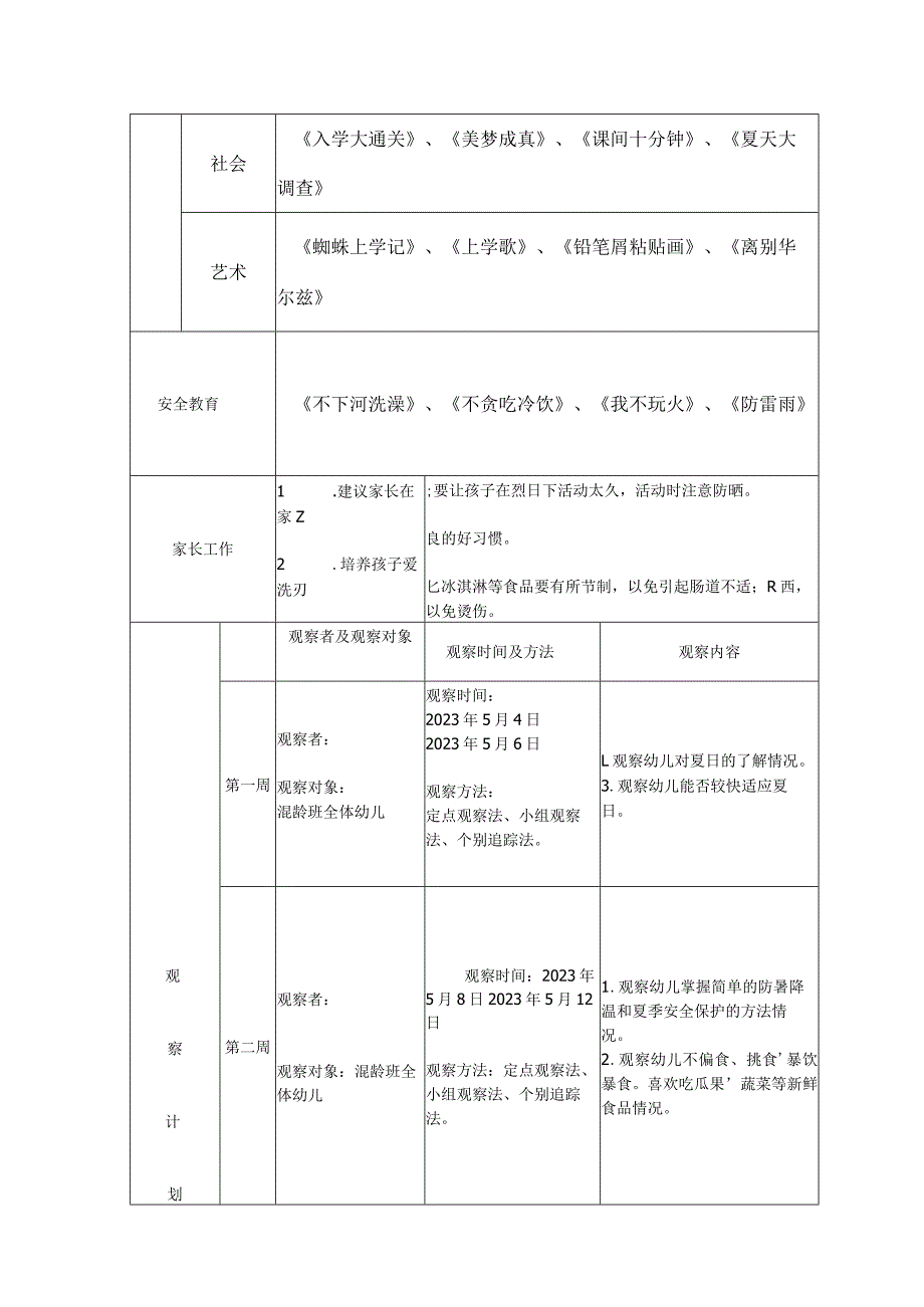 幼儿园六月教育活动计划表.docx_第3页
