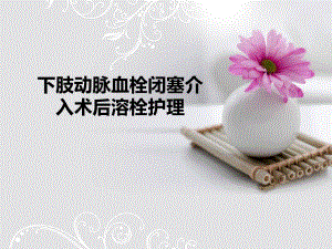 下肢动脉血栓及护理.ppt