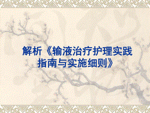 《输液治疗护理实践指南与实施细则》护理部.ppt