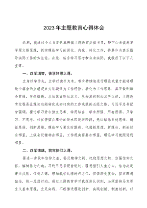 2023年检察长关于学习第二批主题教育的时候心得体会七篇.docx